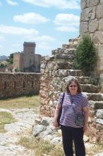 She said, "You expect me to walk up there?!  No Way!!"  We all had a lot of fun.