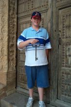 On the tour of Alarcon, the guide gave Jason the key to the city.