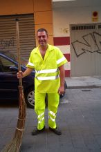 Victor, our neighborhood Barrendero, worked at keeping the street swept and the dog doo picked up.  He was always kind to us.