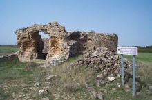 Ruins of the synagogue and Roman Mausoleum.