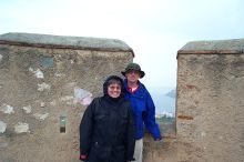 The rain won't stop us from seeing the next castle.