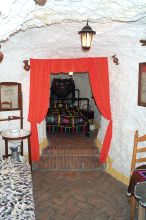 View inside a traditional cave home  Many people still live in caves here & in other areas of the Granada province.
