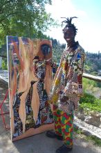 Lune, one of the artists of the Sacramonte.  Many black Aftican lived in this zone during the Moorish reign & a few remained after the Moors left.  Lune actually came here from Senegal.