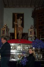 Nice blue flowers with the red