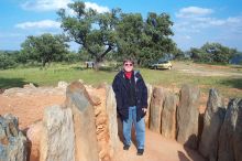 Nancy in one of the tombs.